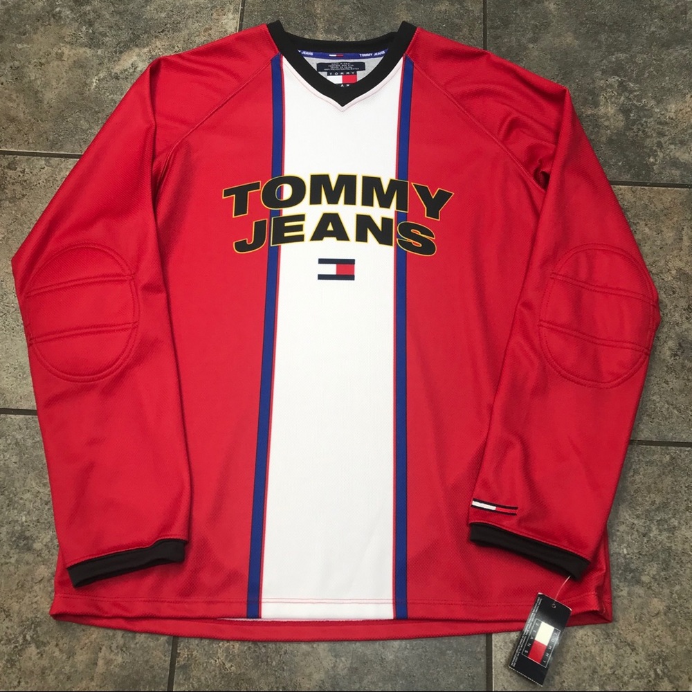 NEW! VTG 90’s Tommy Hilfiger L/S Jersey Style Shirt Size XL W/Tags